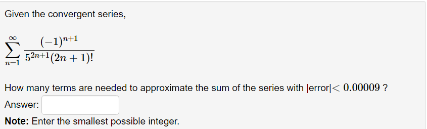 so the series diverges by the Divergence Test. nI'DO Use the Alternating
