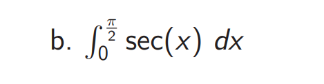 sec(x) dx