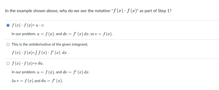  In the example shown above, why do we see the notation