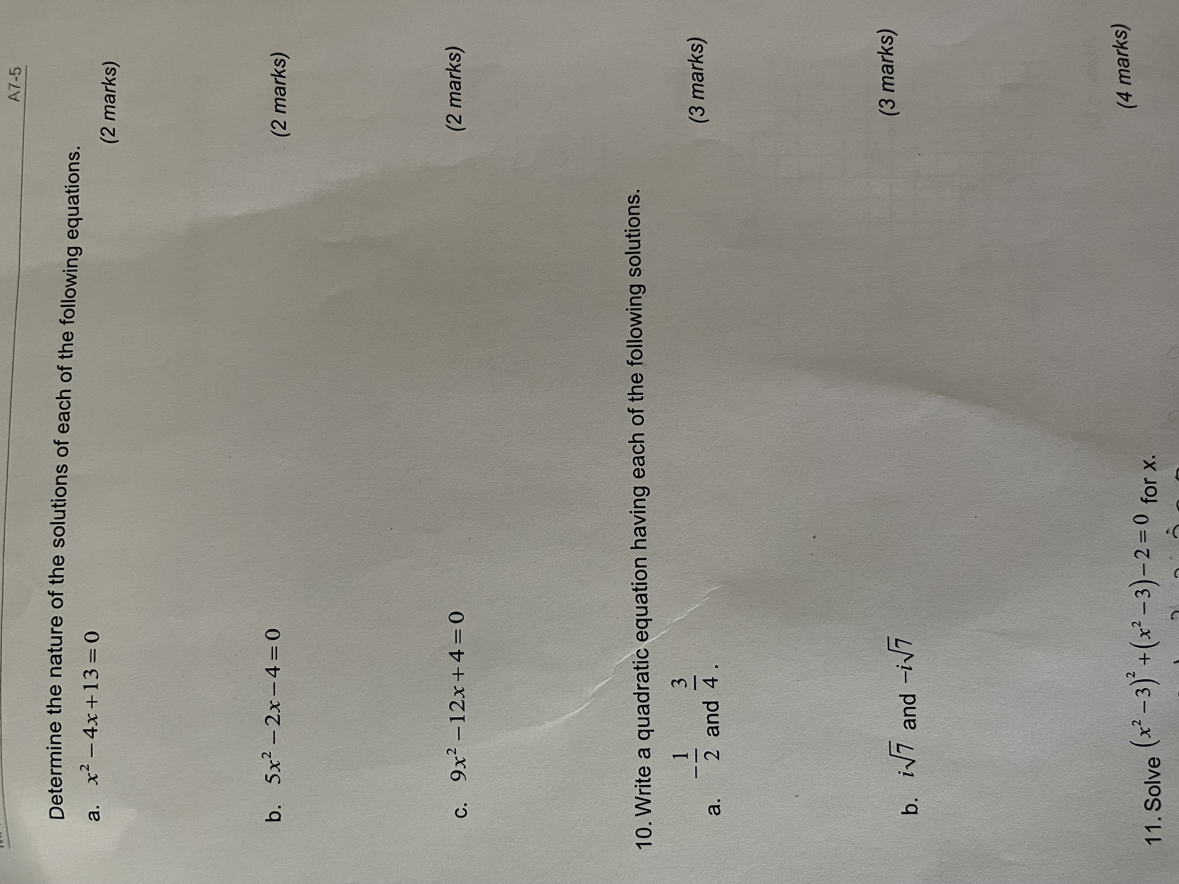 7. - Solve the formula VLC (3 marks) 8. Airplane A travels