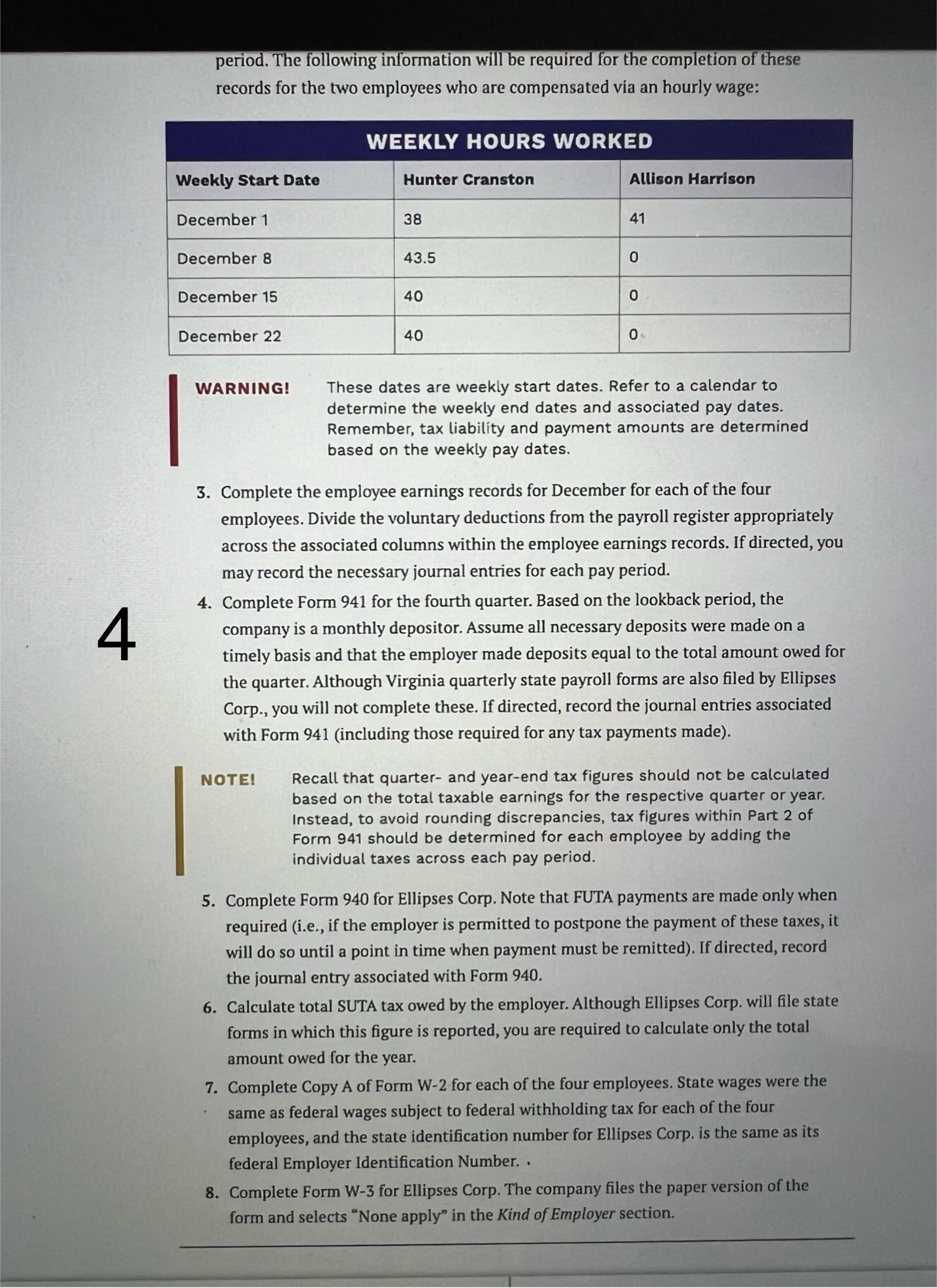 One-Month Project: Ellipses Corp. Ellipses Corp. is a small business that