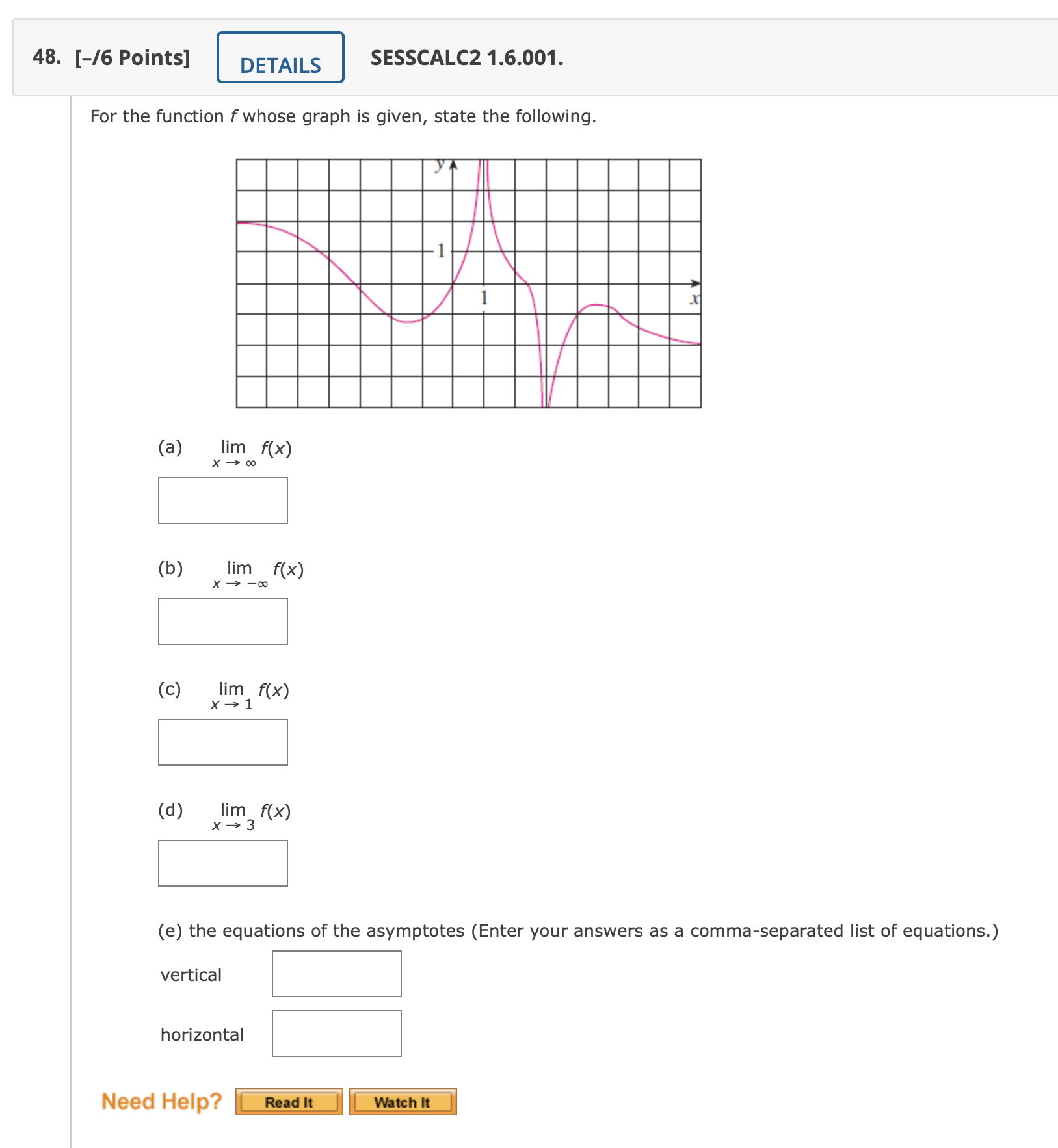 x - 3 is continuous on the closed interval [1, 2], f(1)