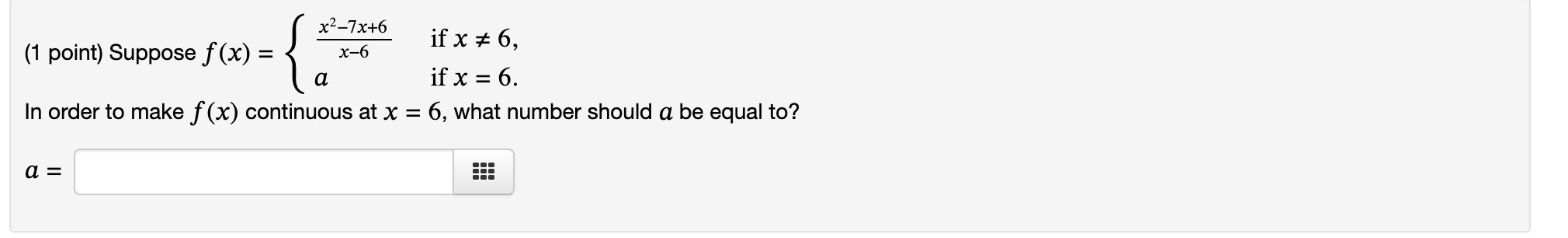 on (Enter your answer using interval notation.)5 (1 point) Suppose f(x) =