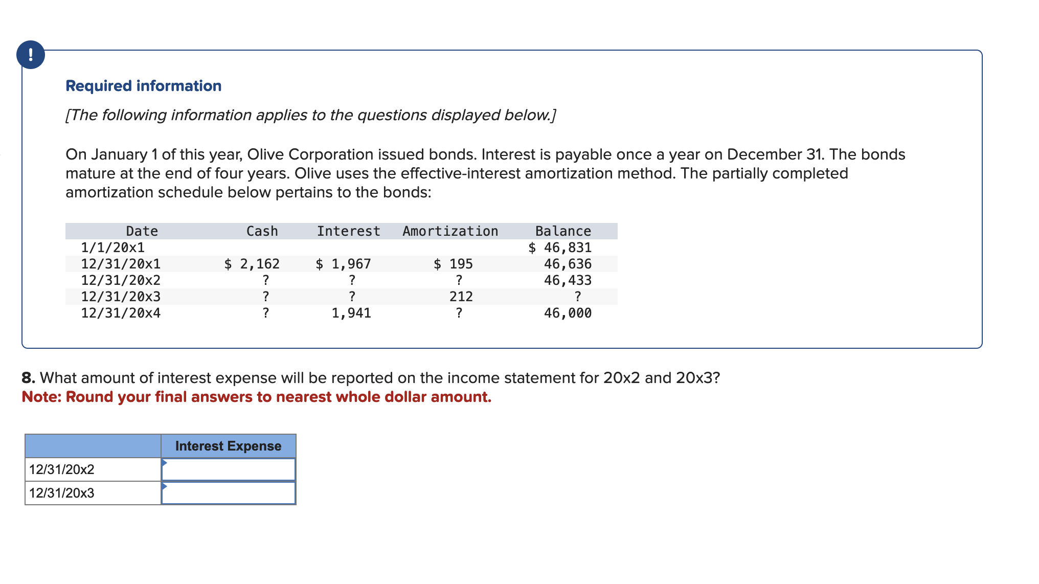 you! Required information [The following information applies to the questions displayed below.]