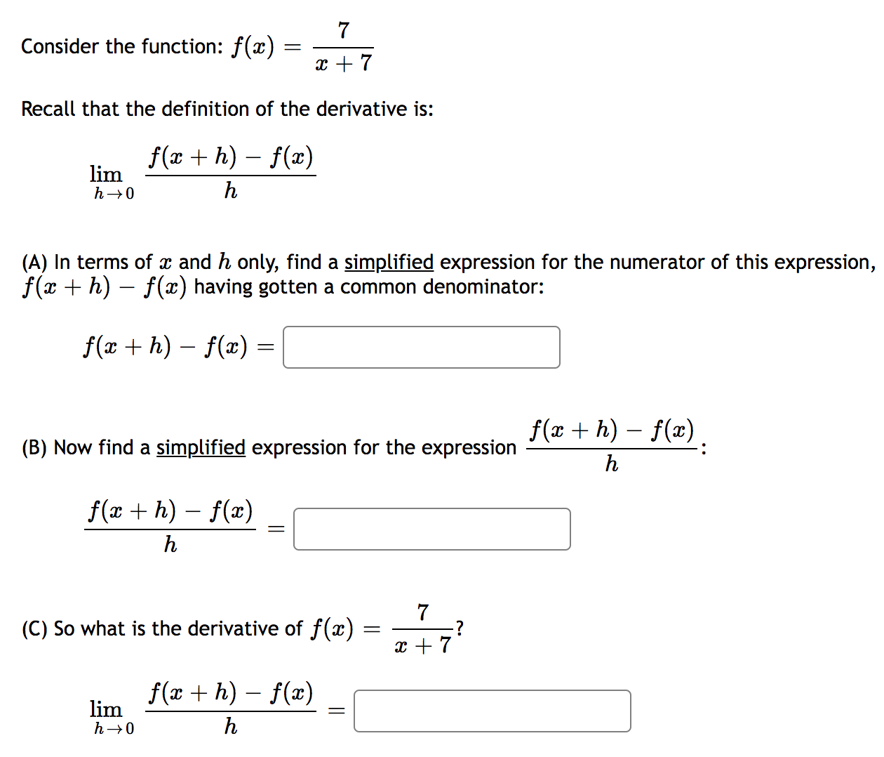 f(2) (B) Now find a simplified expression for the expression h f(act