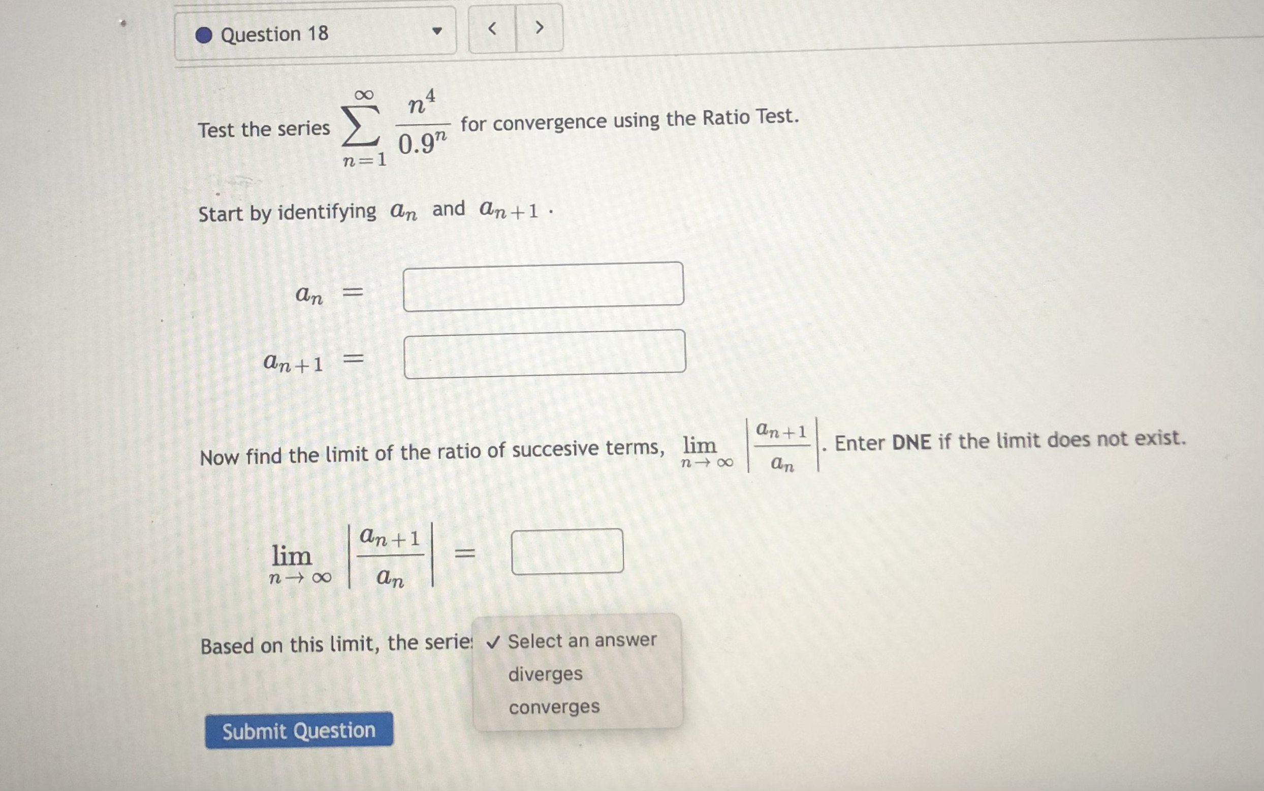 f(n) | where n -+ 00 f (n) = The limit is: