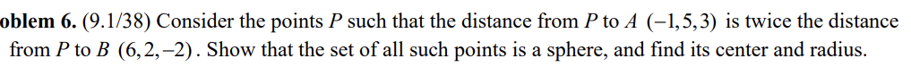 oblem 6. (9. US 8) Consider the points P such that