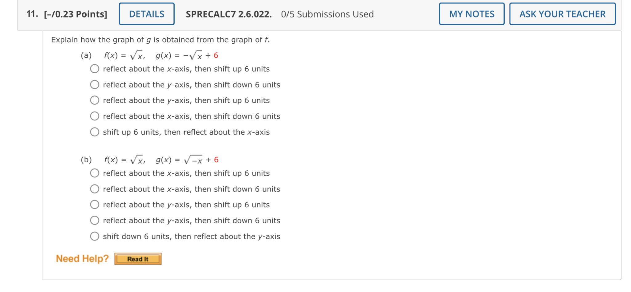 Need Help? Read It Watch It Master It 35. [-/0.23 Points] DETAILS