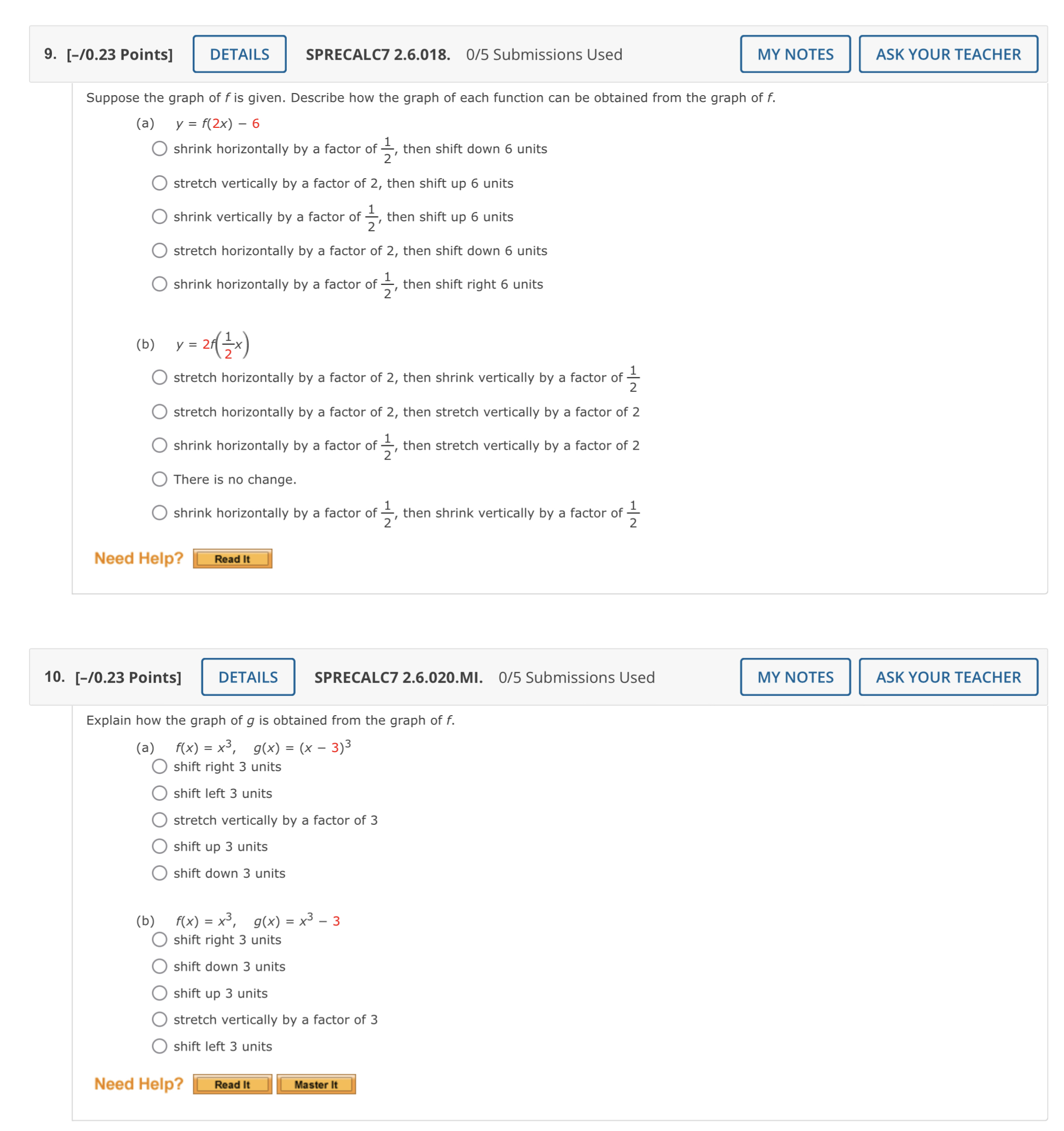 = 2x - 5 and g(x) = 3 - x2 to evaluate