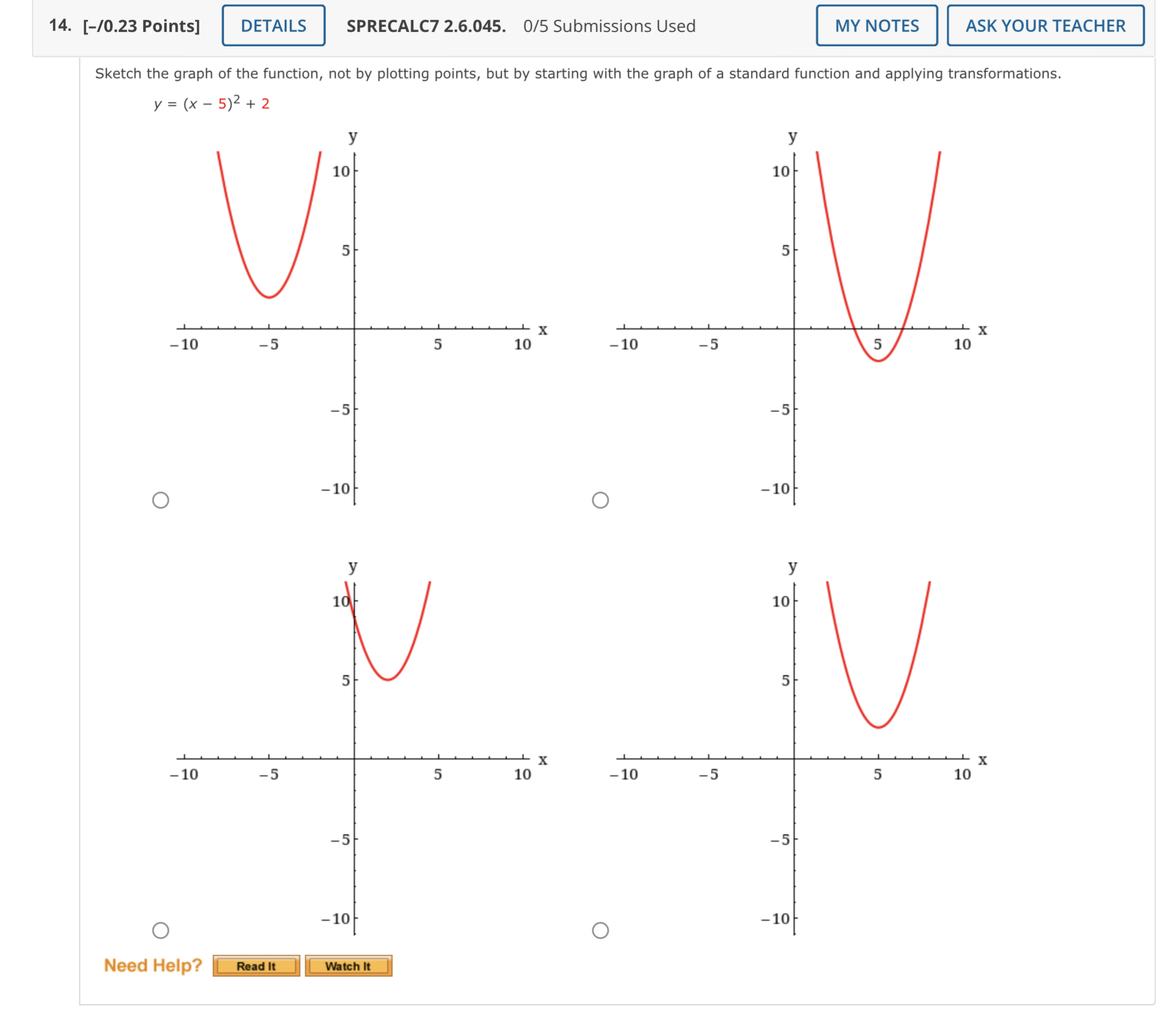 ASK YOUR TEACHER Use the given graphs of f and g to