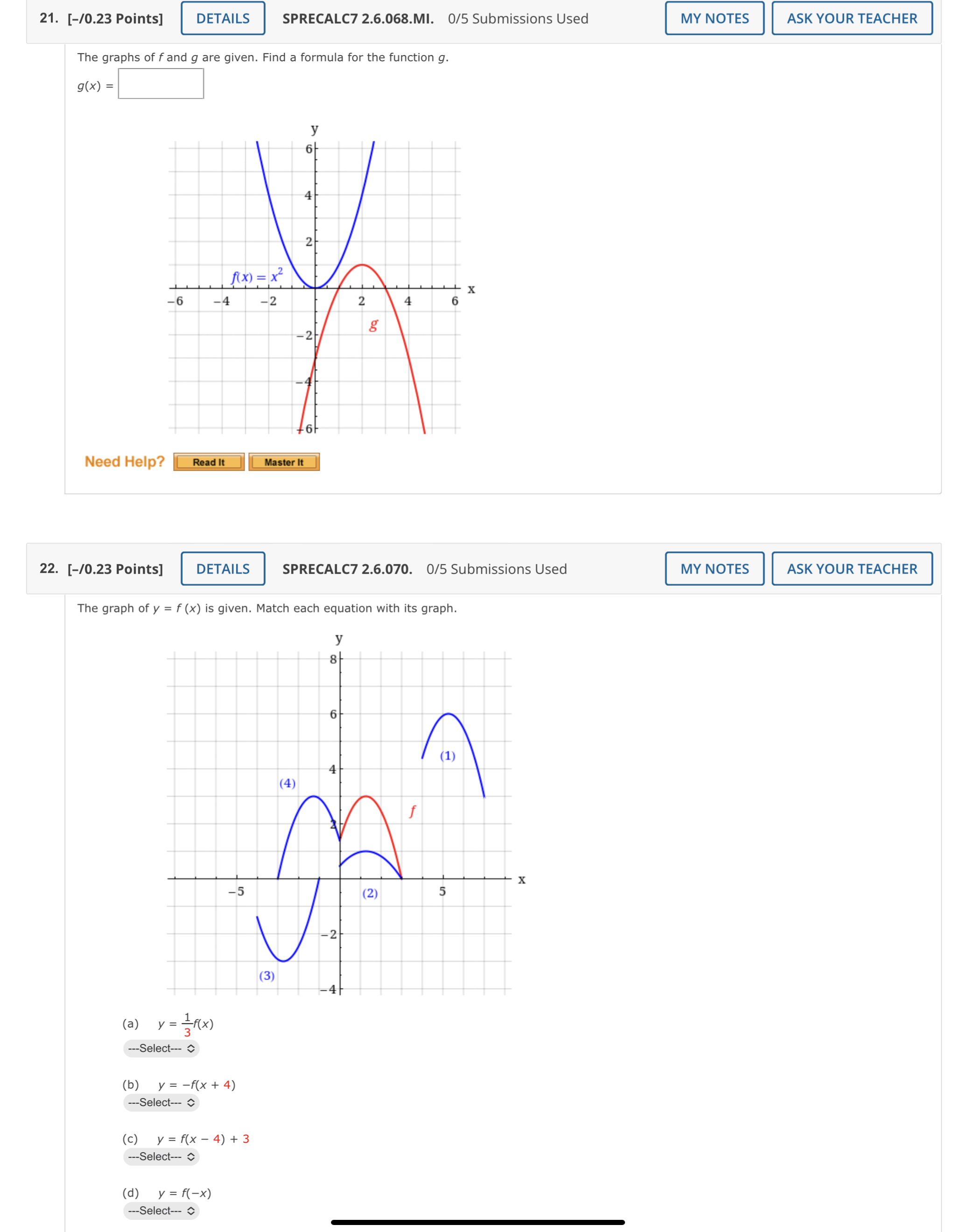 YOUR TEACHER Sketch the graph of the function, not by plotting points,