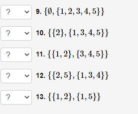 2? (c) Which of the following are examples of partitions of {1,