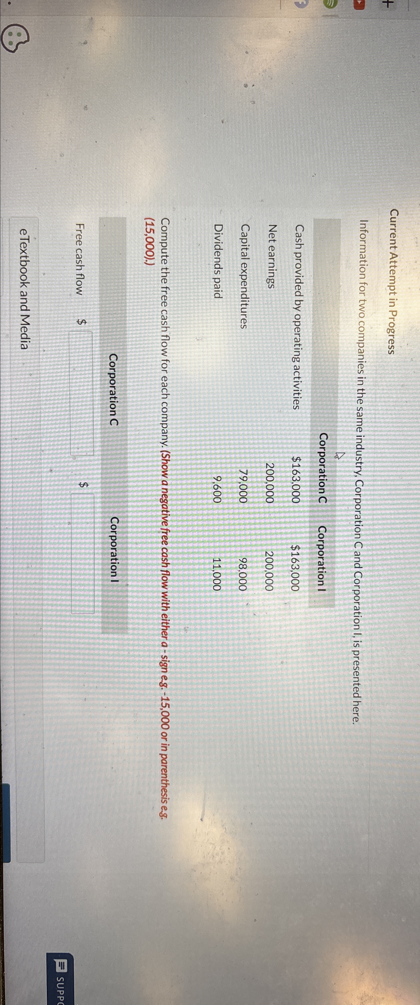 Current Attempt in Progress Information for two companies in the same