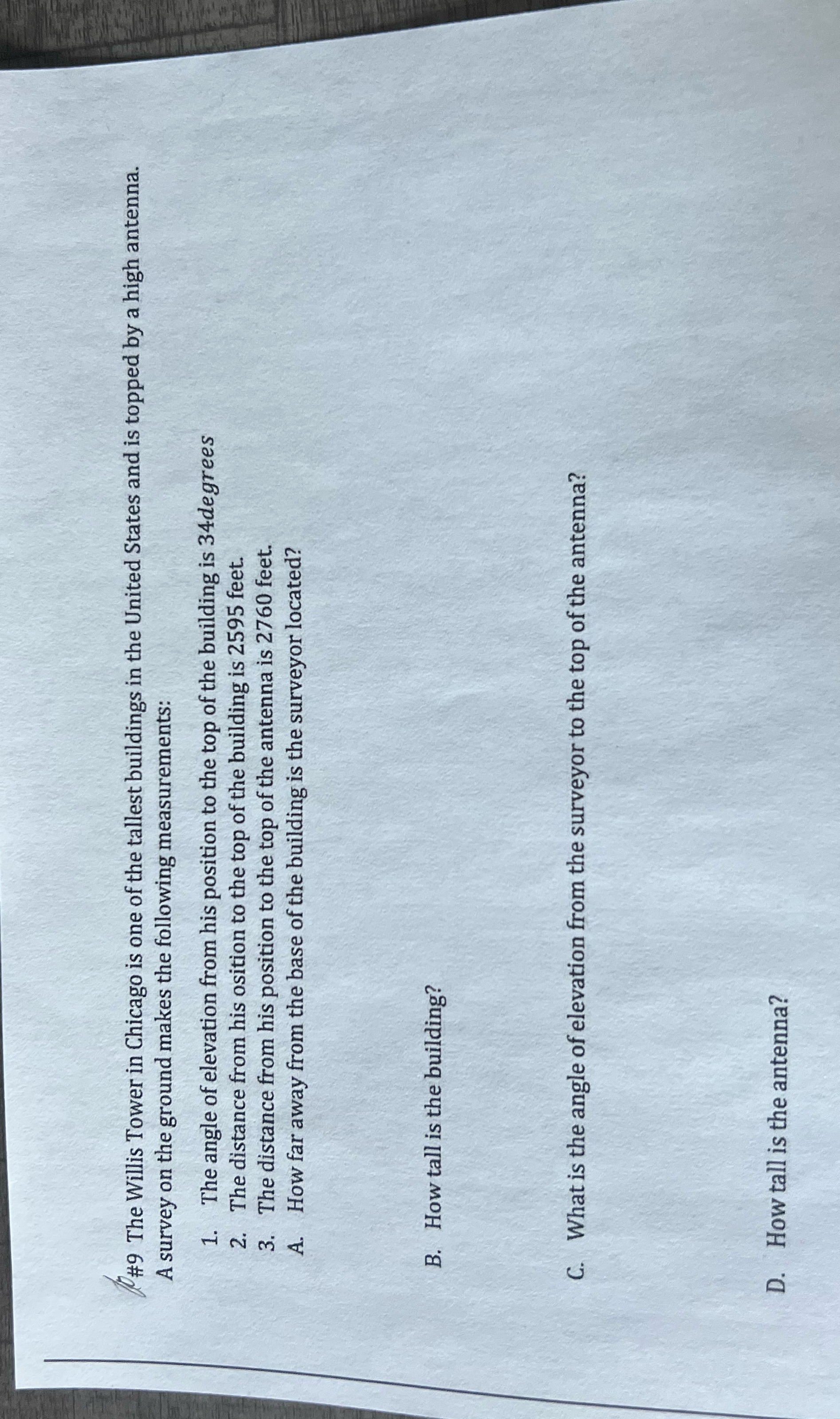  Question 9 please help. Show all work so I can fully