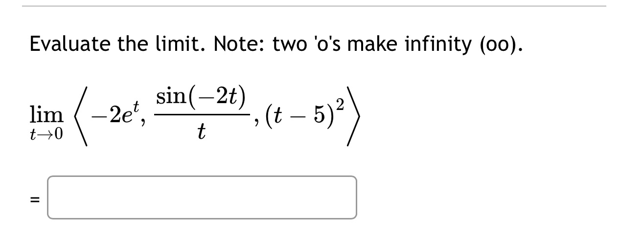 -2et, , (t - 5) 2 t - 0 =