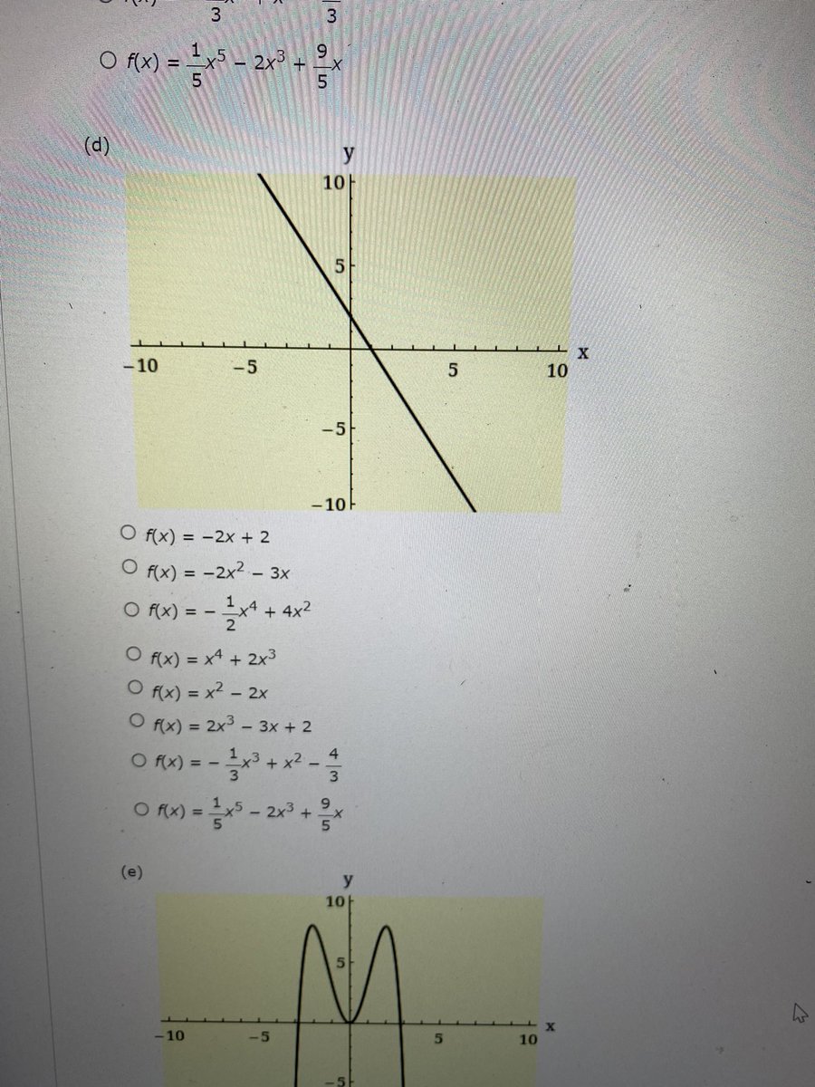 ) = x 4 + 2x3 Of ( x ) = x