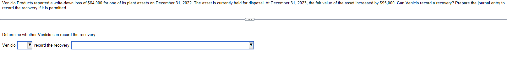 plant assets on December 31 , 2022. The asset is currently held