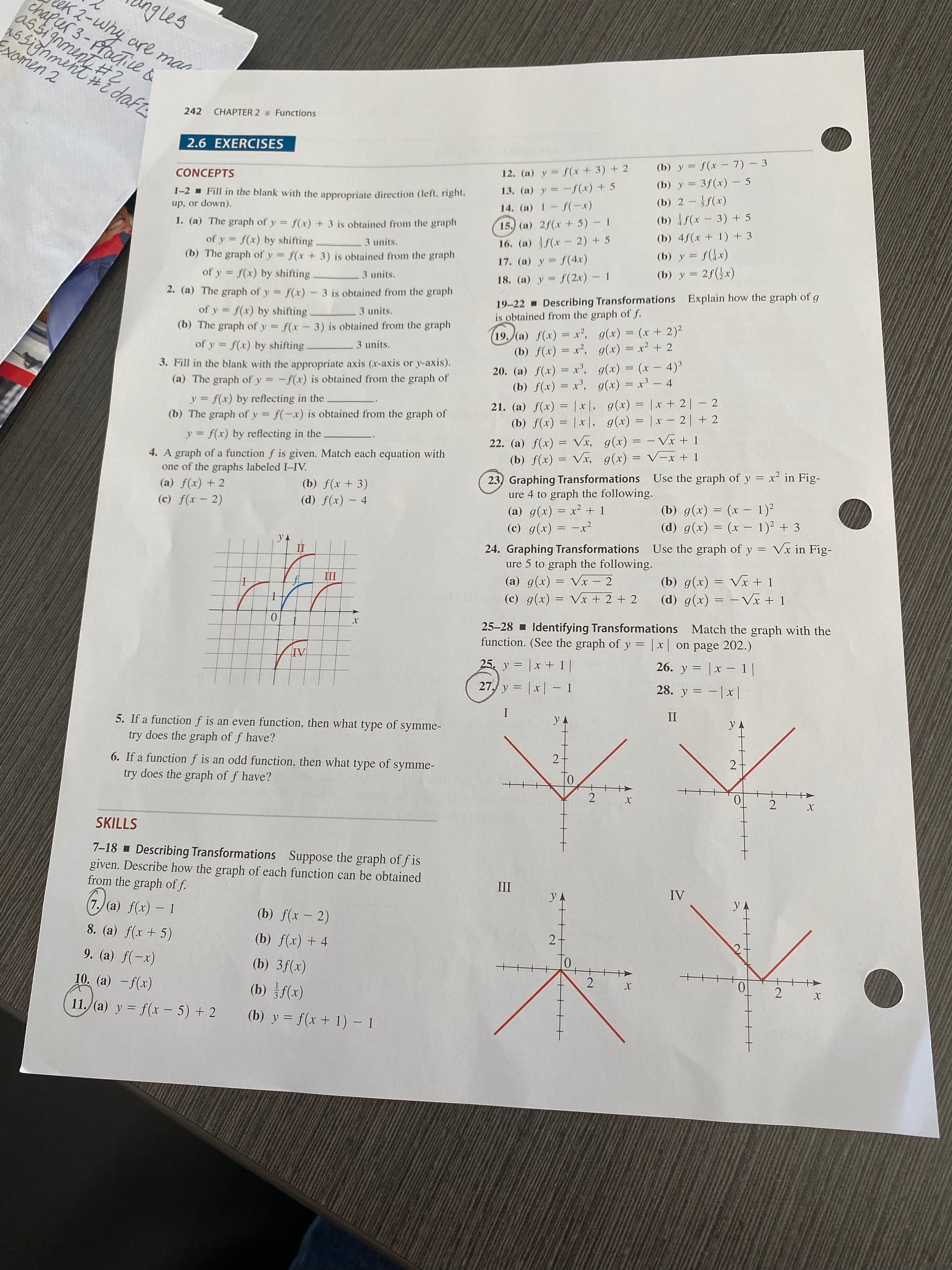 12. (a) y = f(x + 3) + 2 (b) y =