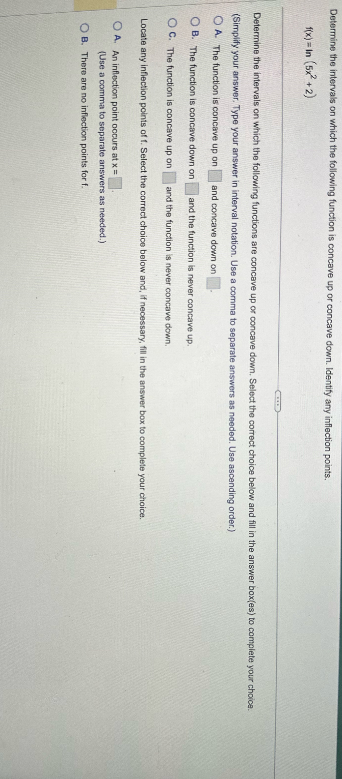  Please help!! Please please Determine the intervals on which the following