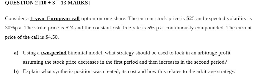  QUESTION 2 [1!] + 3 = 13 MARKS] Consider a W