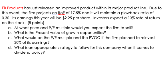  EB Products has just released an improved product within its major