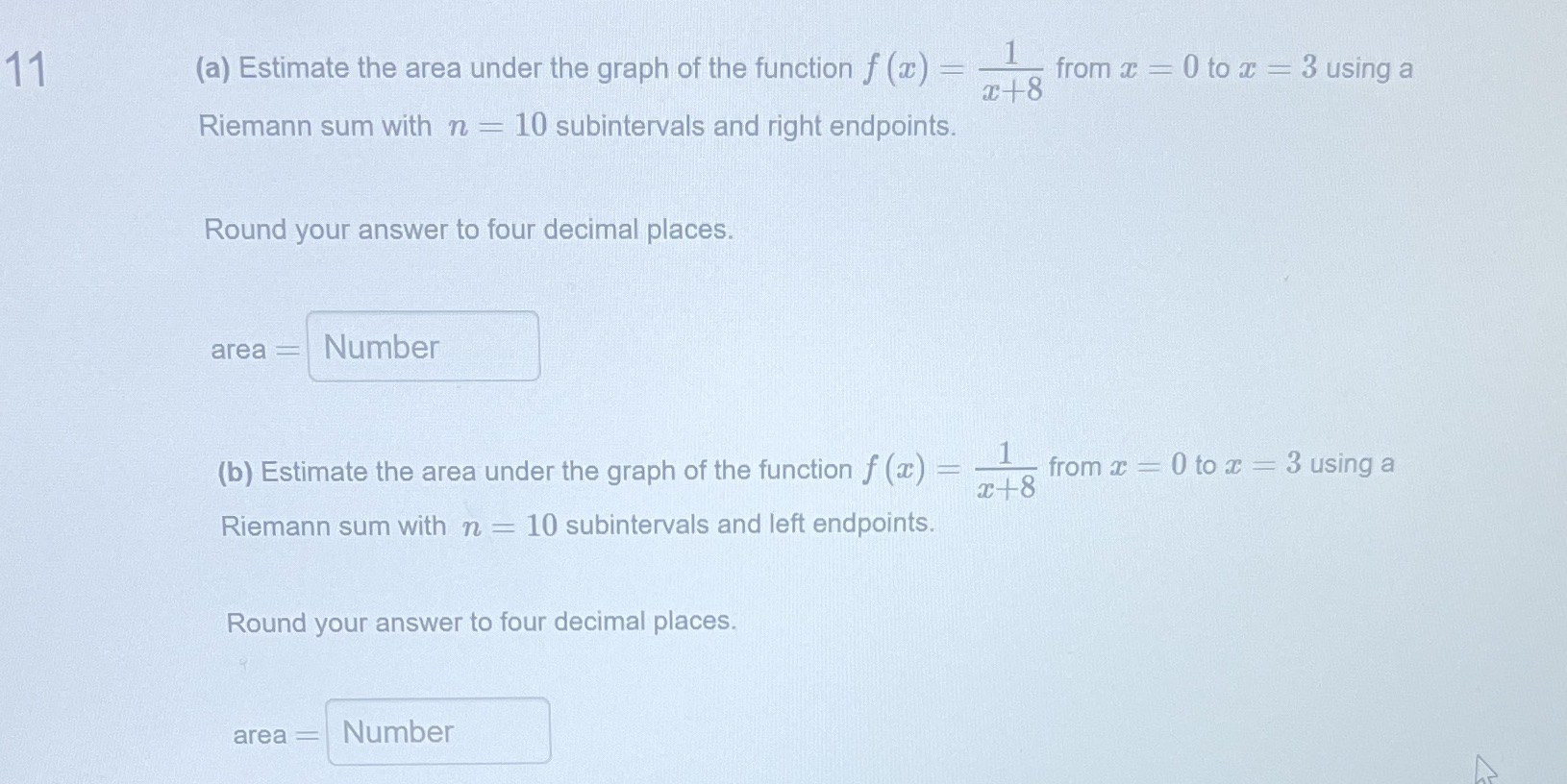 f (a) = 1 from x = 0 to x = 3