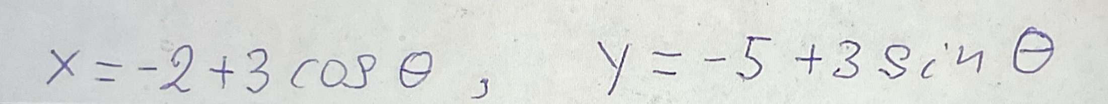 Eliminate the parameter and write the corresponding rectangular equation, then graph