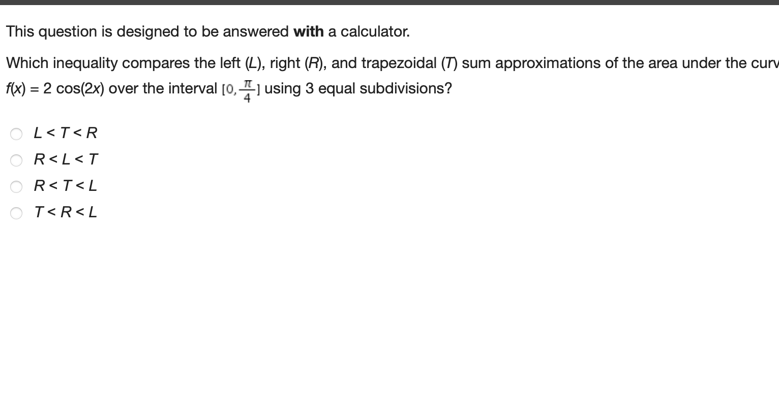 question is designed to be answered with a calculator. 4 Let f(x)