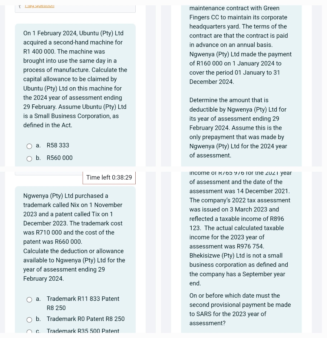 for R1400000. The machine was brought into use the same day in