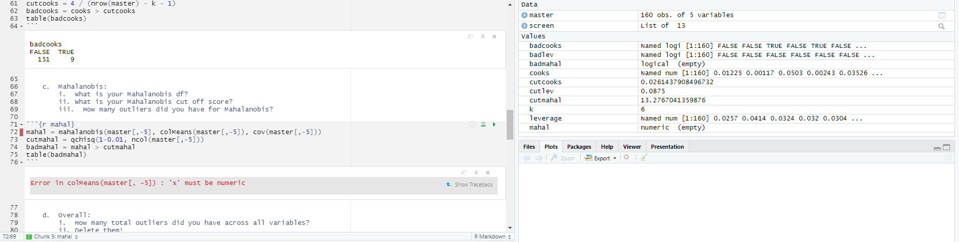How can I fix it? cutcooks = 4 / (nrow(master )