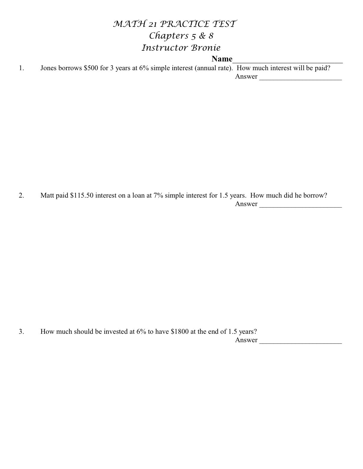 Answer 9. Find the amount at the end of6 months if the