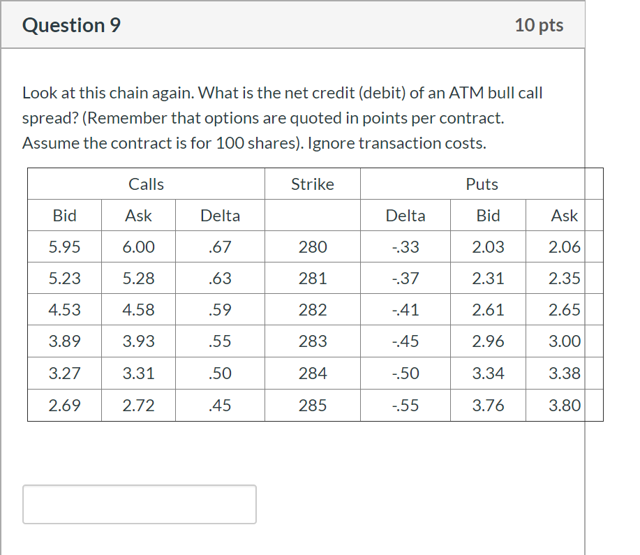 Question 9 10 pts Look at this chain again. What is the