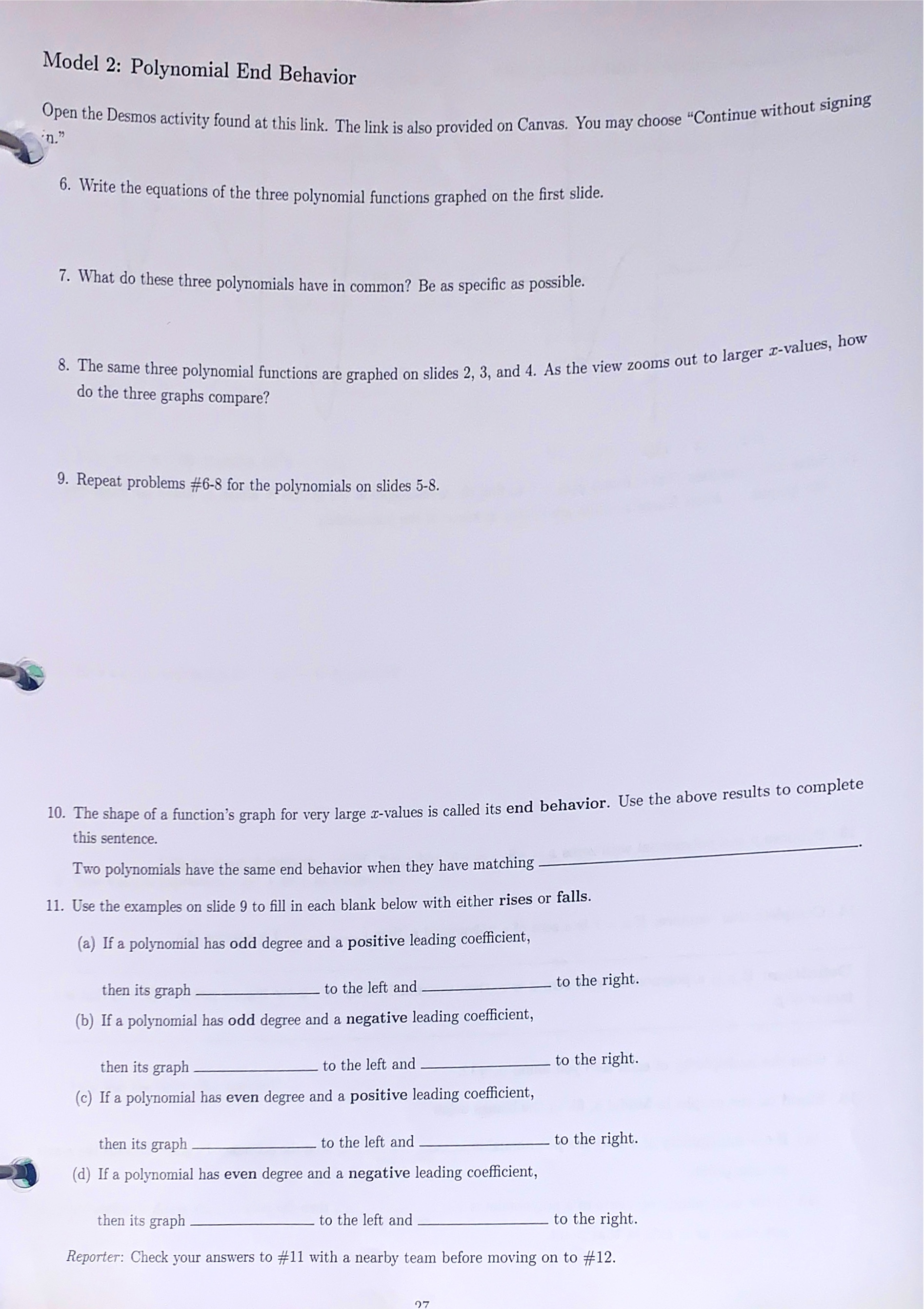 p with its multiplicity. 17. Describe the end behavior of the graph