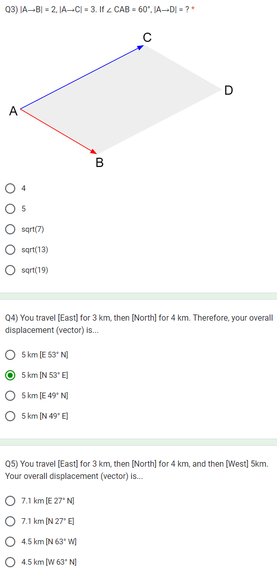 60". lAaDl = ? * C 04} You travel [East] for 3