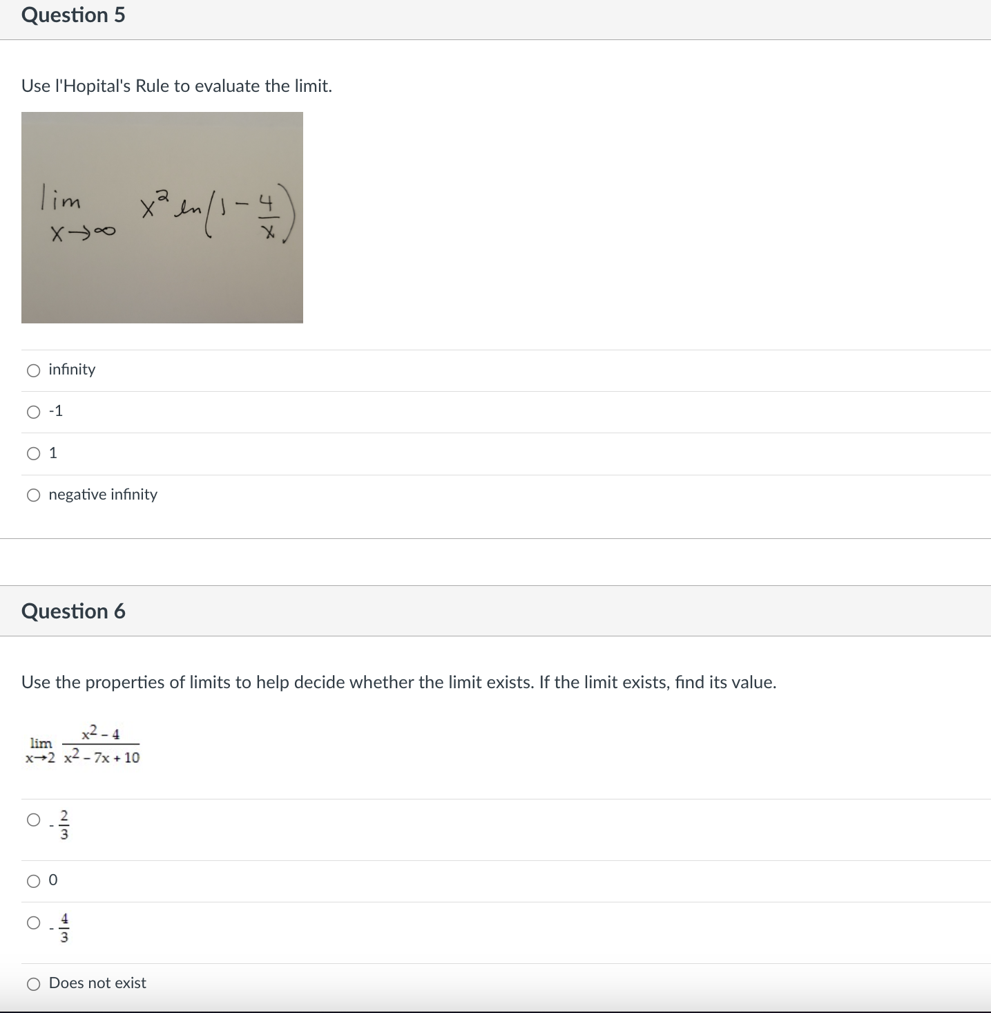 O -1 0 0 O Does not exist O 1Question 3 Use