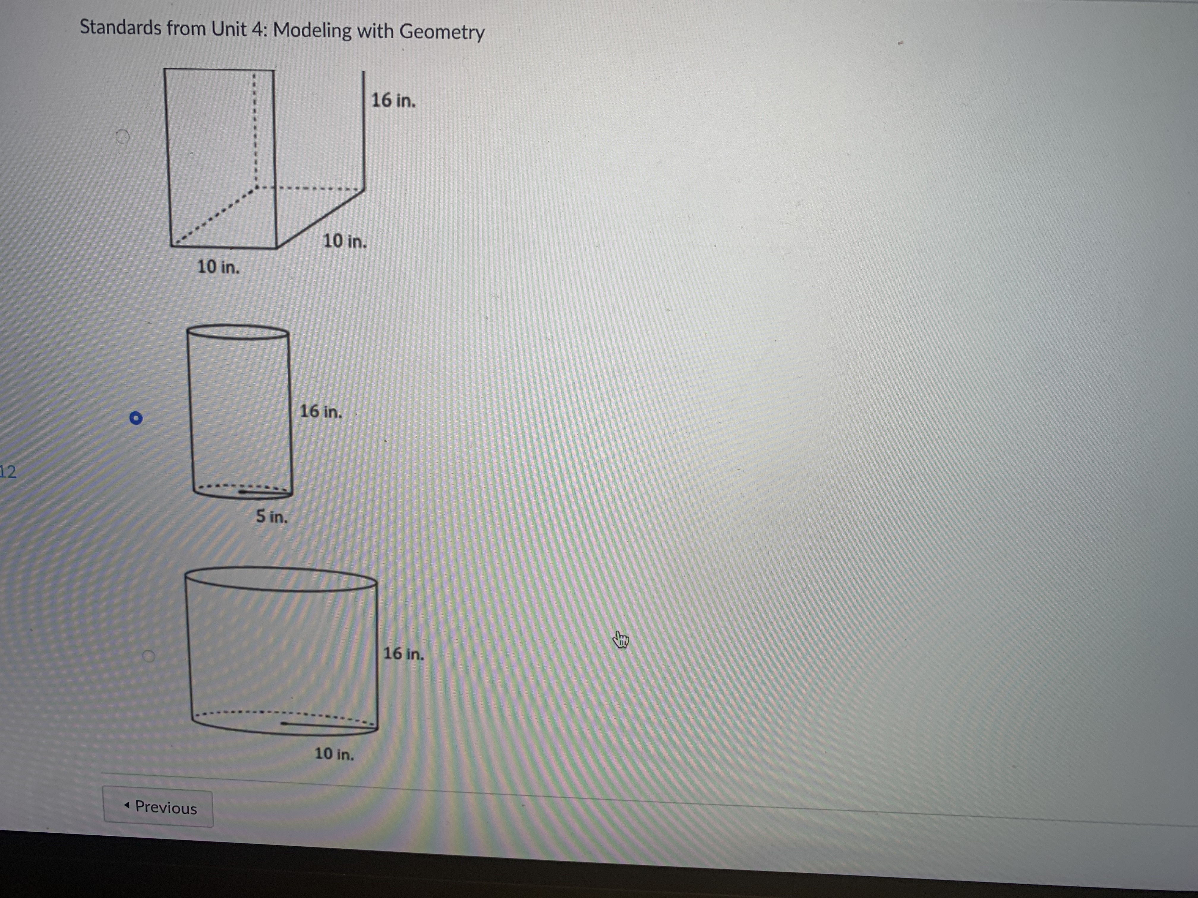 cm thick. The glass is 15 Cm tall. i What is the