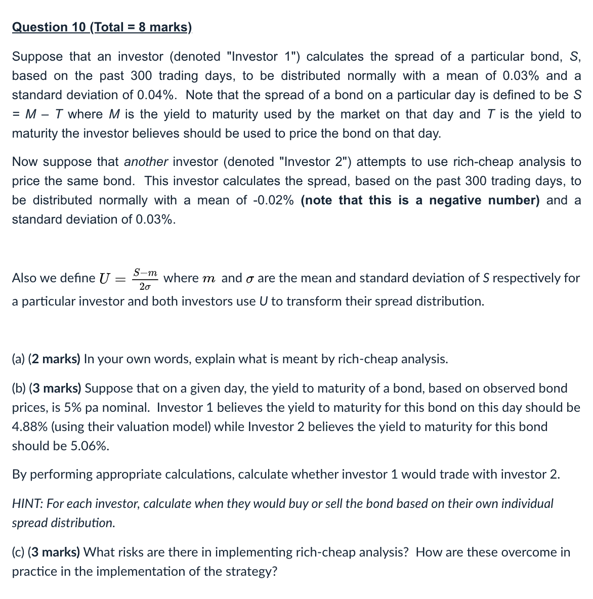  Could you help me to solve this question? Question 10 (Total