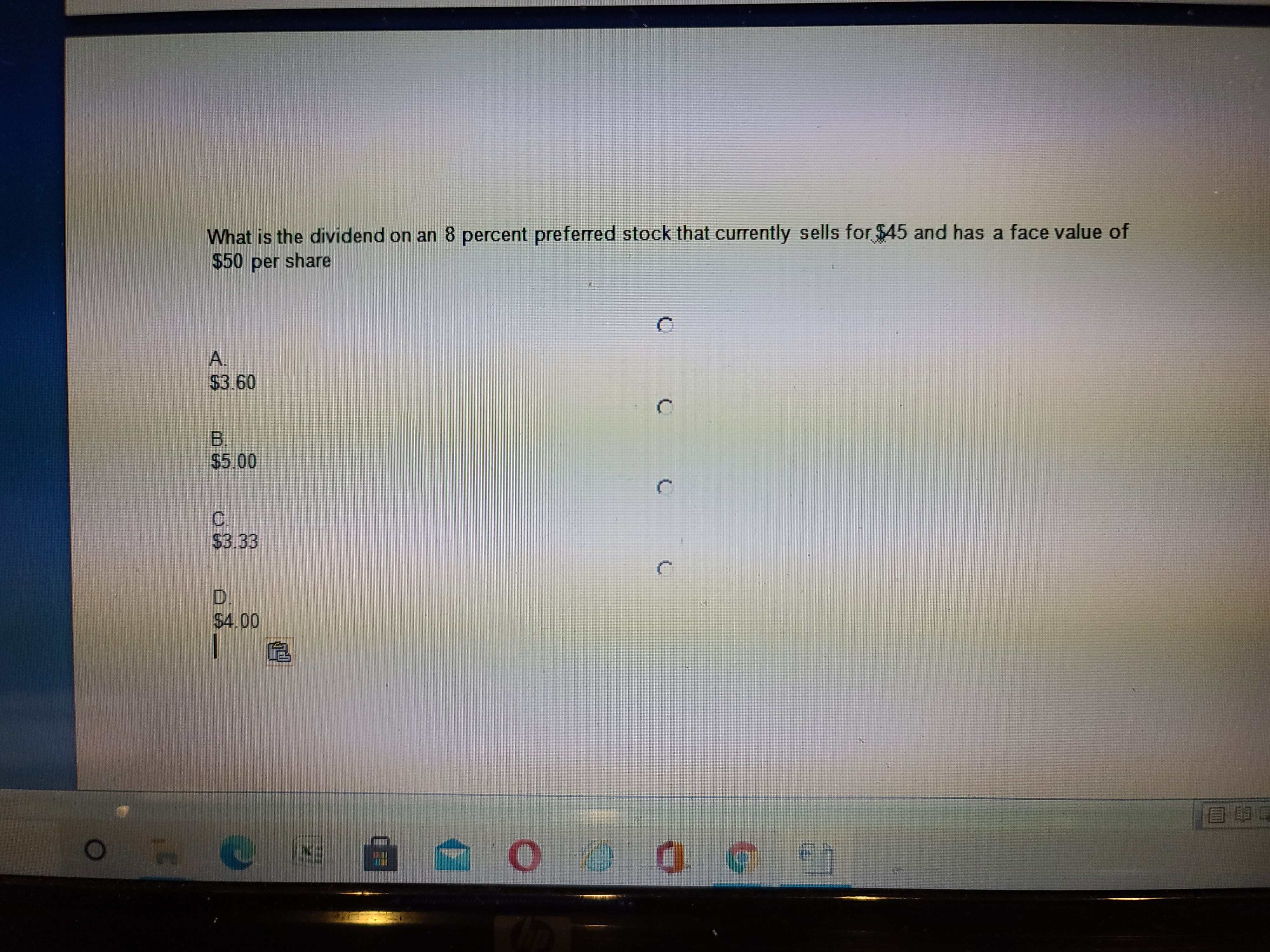  Answer question without explanation. What is the dividend on an 8