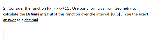 from Geometry to calculate the Definite Integral of this function over the