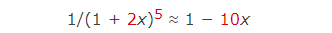 determine the values of x for which the linear approximation is accurate