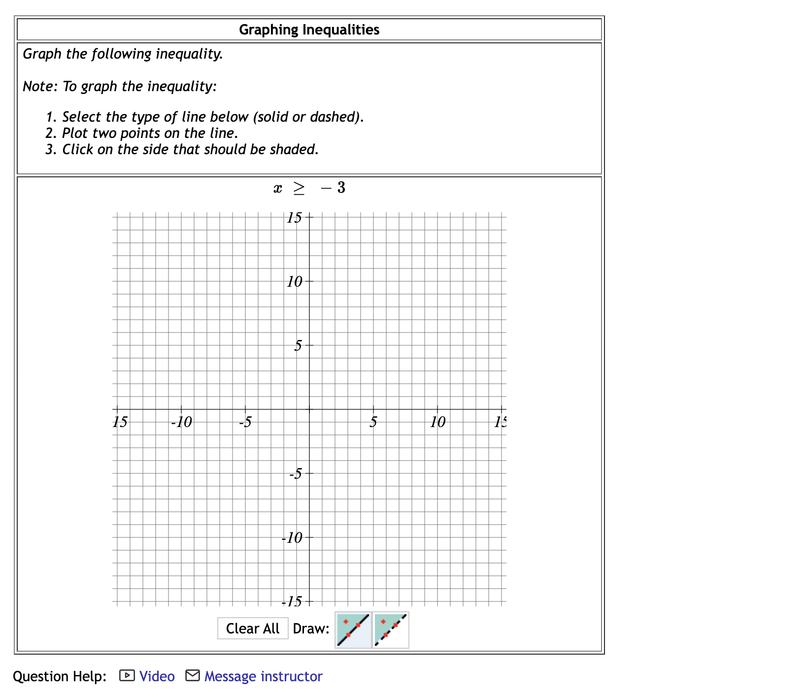 3y = - 9 X 3 0 3 -8 -7 -6 -5