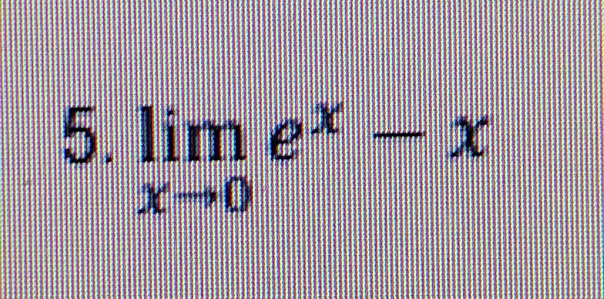  Solve this problem using table of values/incremation: (5 is not included)