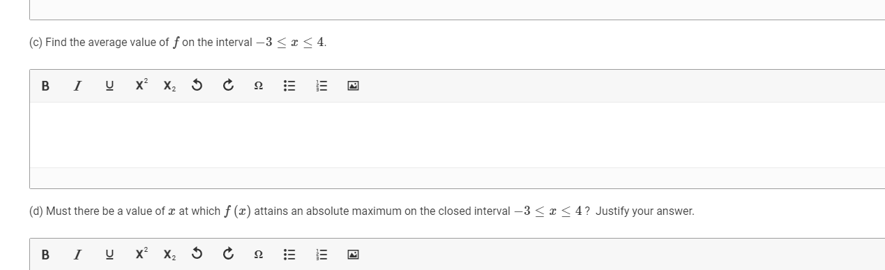 of change of f on the interval (b) Write an equation for