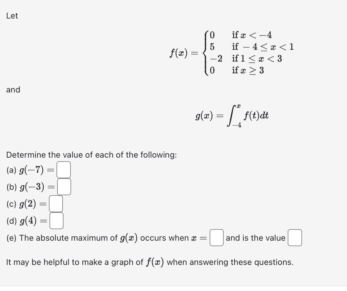 (t ) at Determine the value of each of the following: (a)