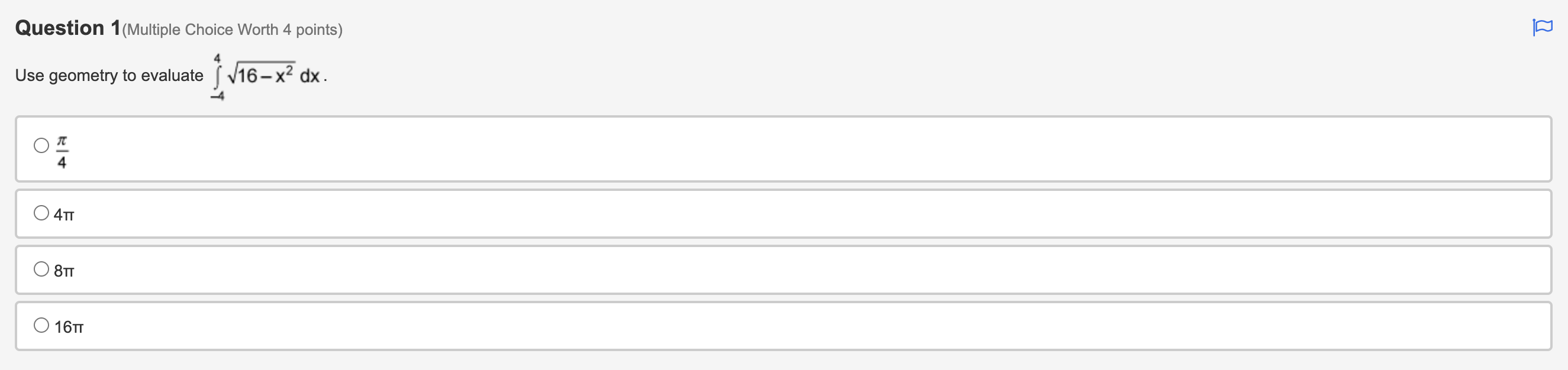 with just five rectangles [E2] Question 2(Multiple Choice Worth 4 points) [:1