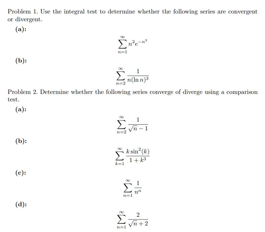 series are convergent or divergent. {3.}: i123?\" 71:1 (b)= ; (Iii -}'ri