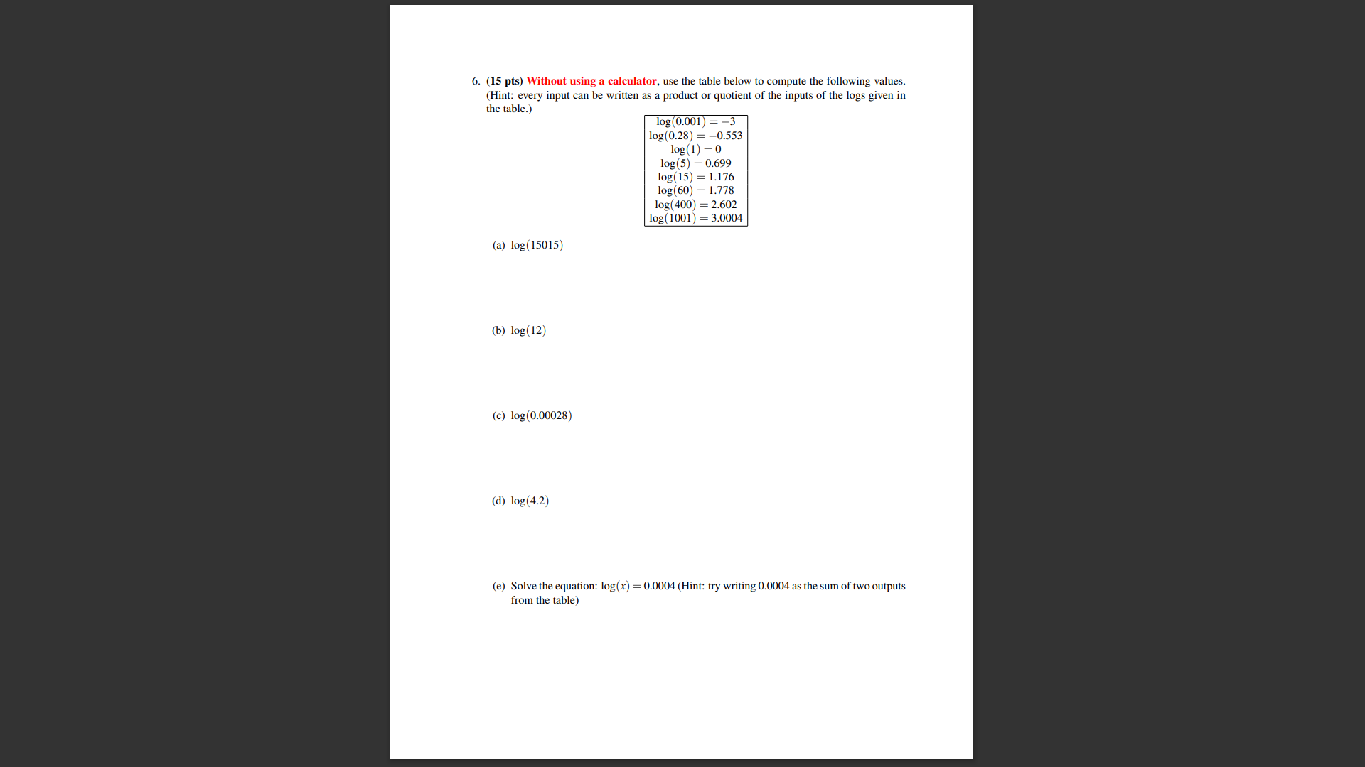 domain. (a) Give an example of a function that DOES have an