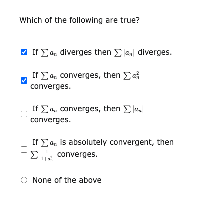 of the following are true? If Can diverges then Clan| diverges. If