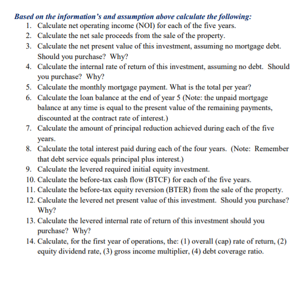 the fifth year . Income and vacancy rates The apartment complex has