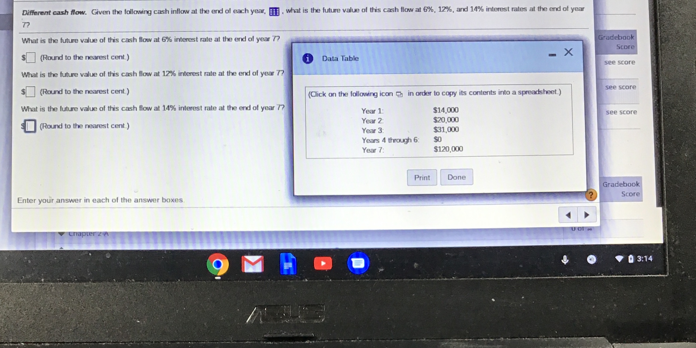 Please answer all questions with explanations thx Different cash flow. Given